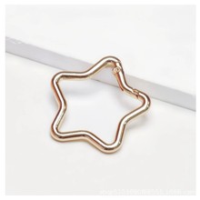 五角星形钥匙扣挂件挂饰饰品 diy风百搭连接件五金弹簧扣配饰批发