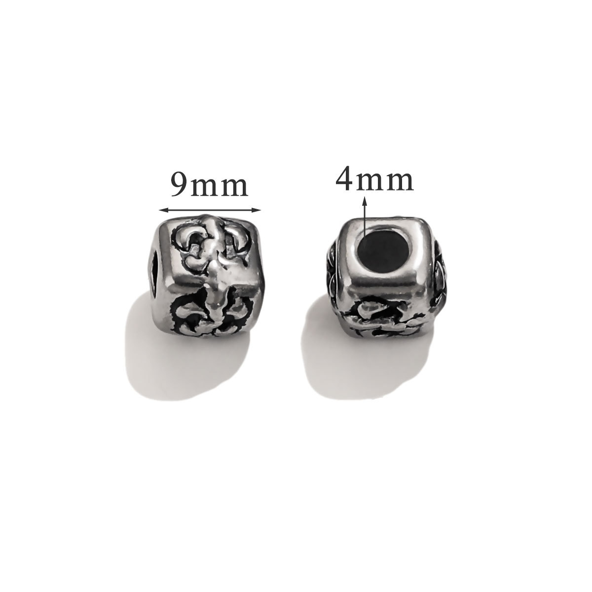 Acero inoxidable retrógrado retrogrado seis palabras de la palabra verdadera cuerda tejida a mano DIY cuentas de acero de titanio joyas de cuentas de pulsera