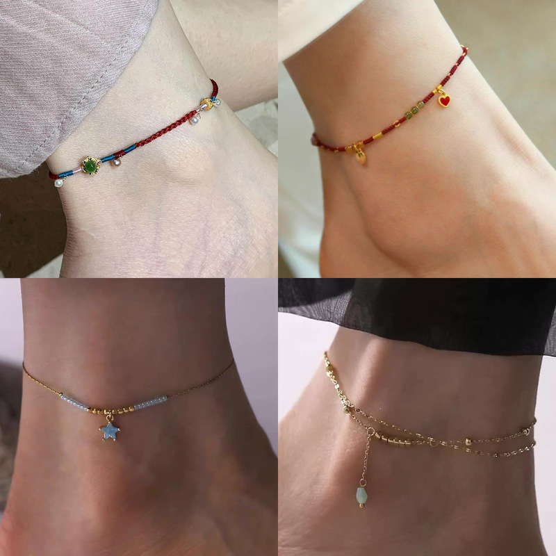 New Chinese-Style Peace and Joy Red String Anklet 2026 Hot-Selling Handmade Woven Zodiac Year Anklet Bracelet That Does Not Fade New Chinese-Style Peace and Joy Red String Anklet 2026 Hot-Selling Handmade Woven Zodiac Year Anklet Bracelet That Does Not Fade