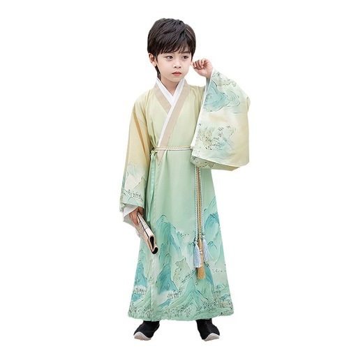 Hanfu Boys 2024 Spring and Autumn New Children's Ancient Costume Chinese Style Scholar Little Prince Chinese Studies Performance Suit Wholesale