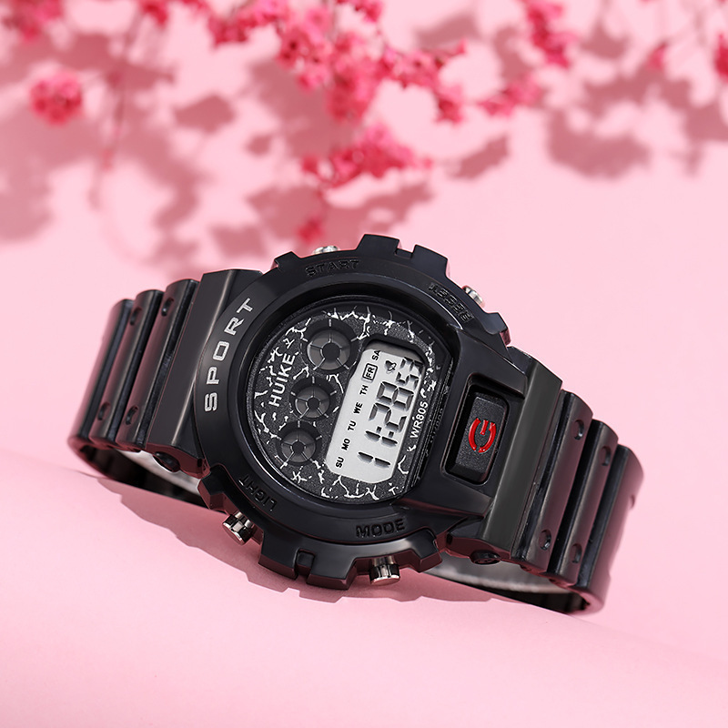 Estilo coreano ins estilo moda estudiante reloj electrónico multifunción deportes impermeable luminoso reloj electrónico para niños