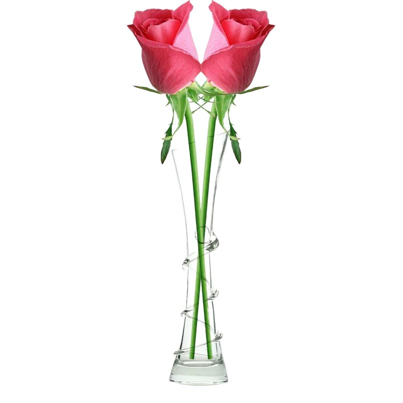 Отель Свадебный отель Бытовой обеденный стол Креативные украшения Одиночный цветок Роза Маленькая ваза Гидропонный цветок Цветочный букет