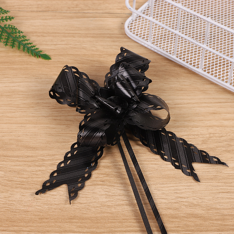 Comercio exterior Venta caliente 30 hueco impreso encaje dibujado a mano flor Navidad cumpleaños regalo embalaje arco dibujado flor cinta