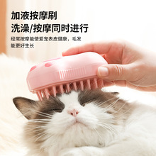 新品便携式迷你宠物按摩器宠物洗澡梳刷充电喷雾去浮毛宠物毛刷