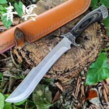 现货跨境热卖野外青冥生存刀高锰钢锋利开山刀砍柴露营潜水户外刀