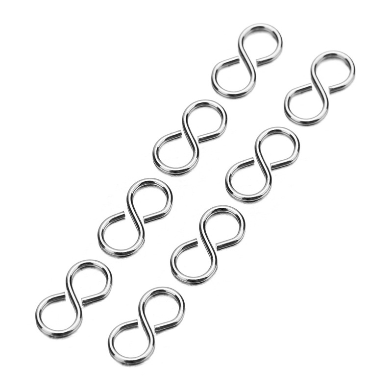 Titanium steel bracelet S buckle W buckle diy jewelry accessories stainless steel 8 buckle with hook bracelet necklace tail chain buckle