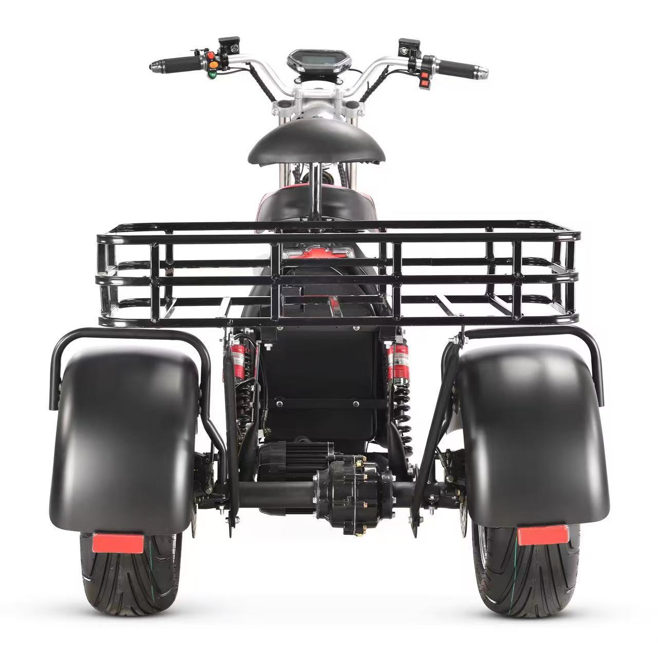 Cross-border Harley electric tricycle, wide-tire off-road model, MSDS lithium battery-powered vehicle, two-wheeled adult scooter