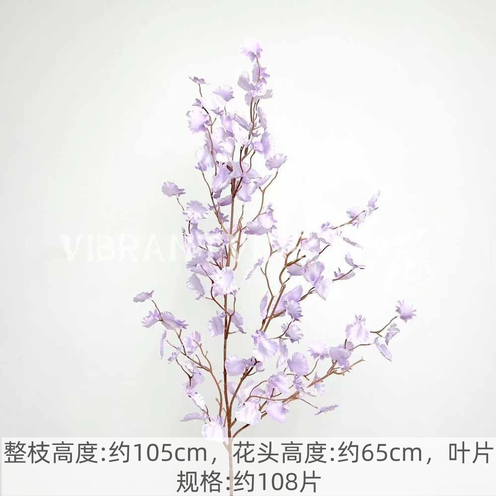 Púrpura de la boda flor artificial salón de bodas Camino de plomo techo arreglo floral Hotel Bienvenido arco piso decorativo flor artificial