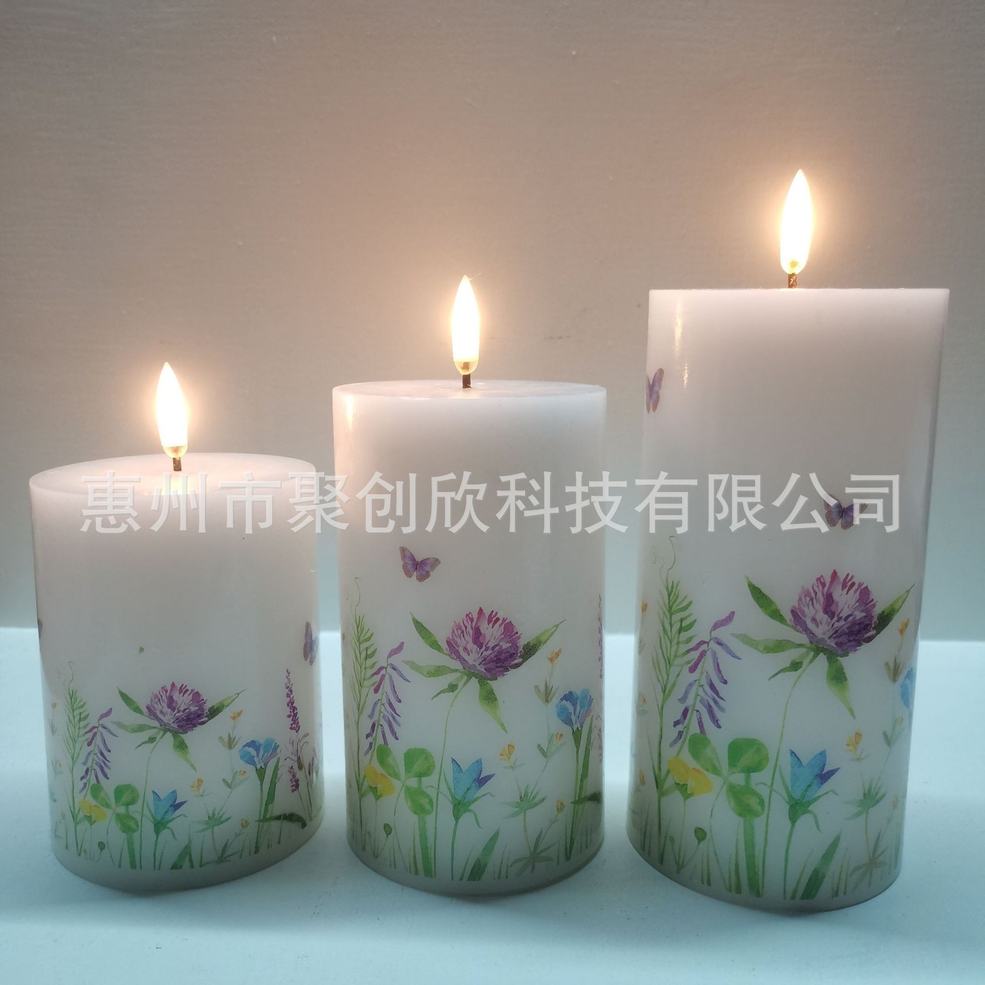 春天系列水转印贴纸用LED蜡烛表面装饰图案设计精美印刷色彩鲜艳