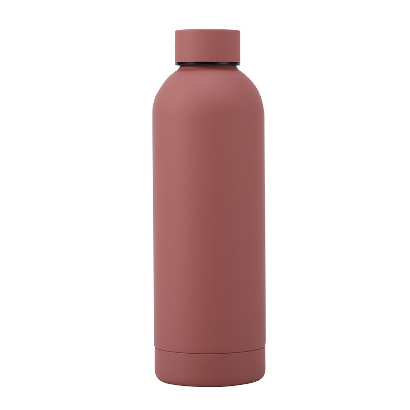 Botella de goma transfronteriza de color sólido 304 taza de aislamiento de acero inoxidable portátil al aire libre hervidor deportivo