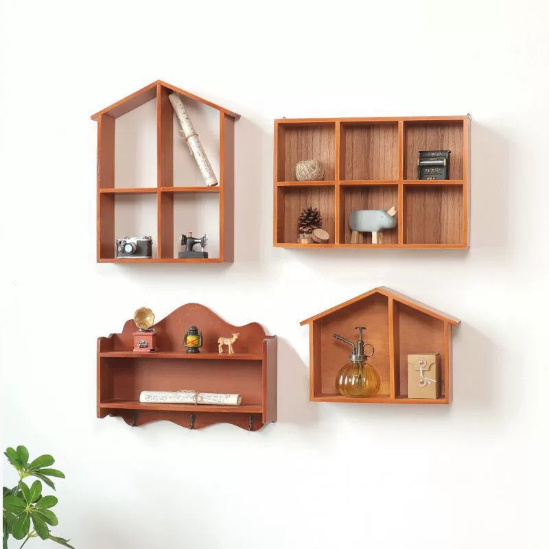 Деревянная настенная полка для хранения без перфорации, настенная полка для хранения, украшение для спальни, гостиной, подвесная настенная полка, настенная подвесная полка Fengrong