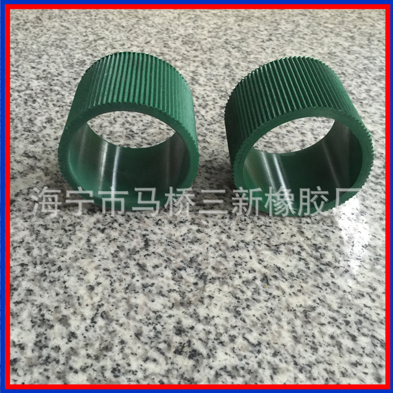 绿色橡胶圈 橡胶保护套 耐油耐磨丁晴橡胶密封套筒 齿形橡胶套