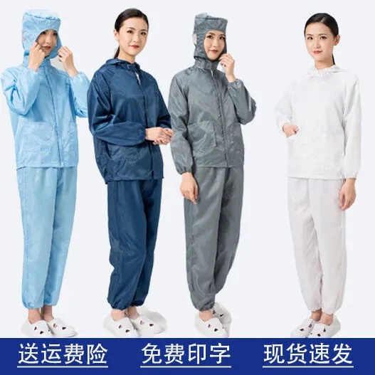 Electronic Protection Rock Wool Painting Dust-proof Clothing Split Hood Anti-static Dust-free Clothing Work Clothes Food Factory Electrostatic Clothing