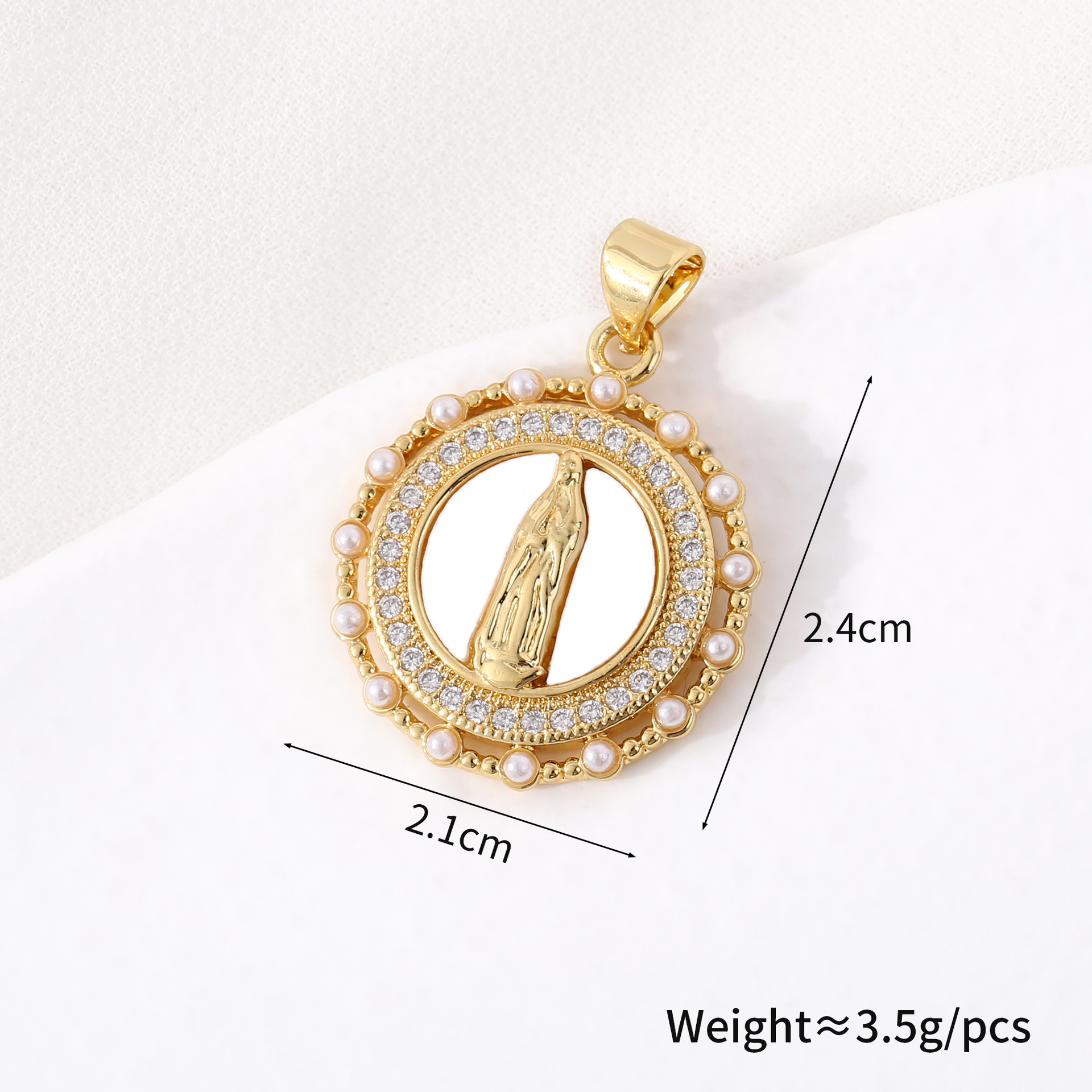 7g Weight Pendant Jewelry Making Type 17 * 23mm, 20*28mm, 21 * 24mm Jewelry Making Size DIY Jewelry Accessories Classification 1 Piece Quantity Copper Material Geometric, Virgin Mary Pattern Plating Design Religion, Ethnic Style Style 1 Piece 17 * 23mm 20*28mm 21 * 24mm Copper Geometric Virgin Mary Pendant 6