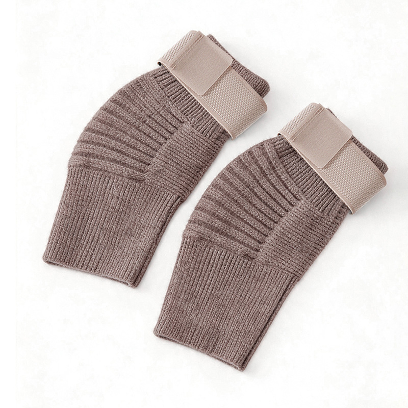 Wool curved knee warmers for men and women, thickened, loose, high elasticity, for old cold legs, knee joint warmth, sleeping sleeves, cold-proof socks