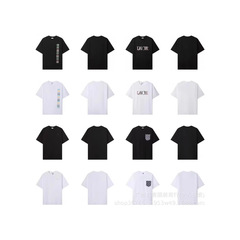 クロスボーダーD家25ssロゴ高品質丸首ゆるい純綿半袖男女モデルカジュアルファッションtシャツ