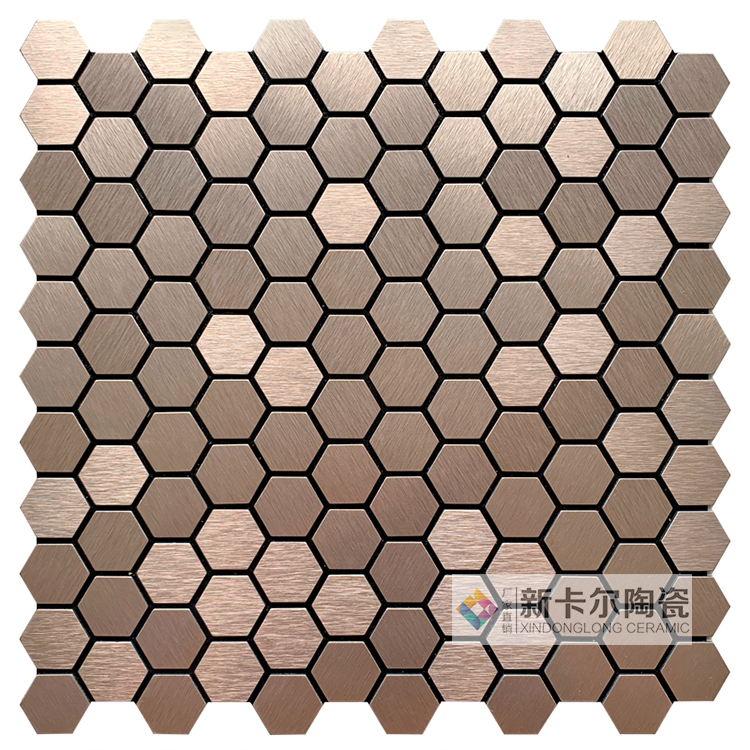 갈색 작은 육각형 - 접착 뒷면이 함께 제공됩니다.