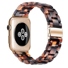 適用蘋果S8手表帶Applewatch7-1代不銹鋼扣三珠樹脂iwatch se表帶