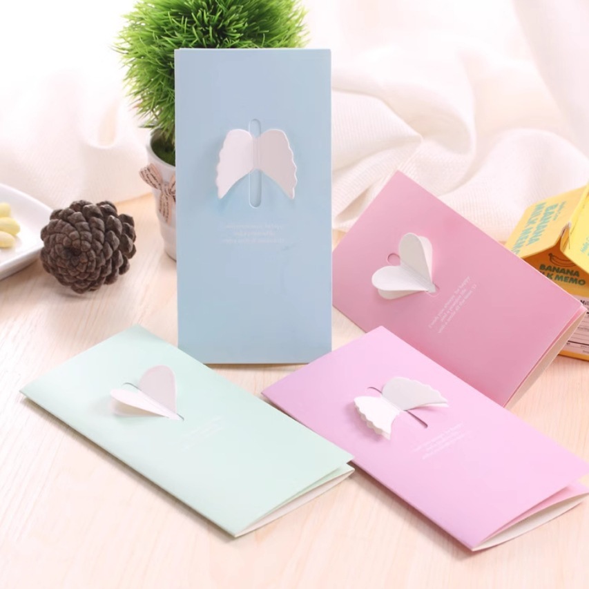 Creative greeting card birthday small card handwritten thanksgiving Christmas blessing three-dimensional blank card universal wholesale