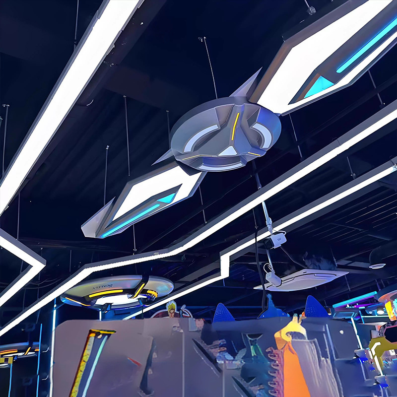 lámpara de módulo de videojuegos de ciudad de videojuegos de pared decoración de luces de internet café módulo de luces ktv pasillo de animación de ciudad de modelado de luces