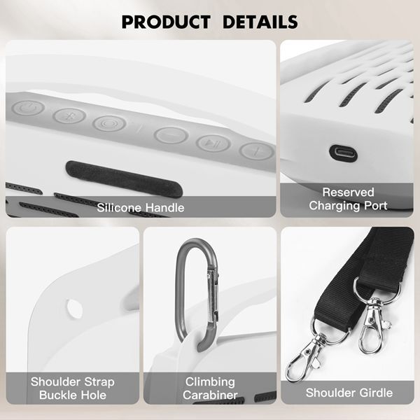 1 Set Color: Gray-White Material: Silicone Suitable for Bose Soundlink Flex 2Nd Generation Blue