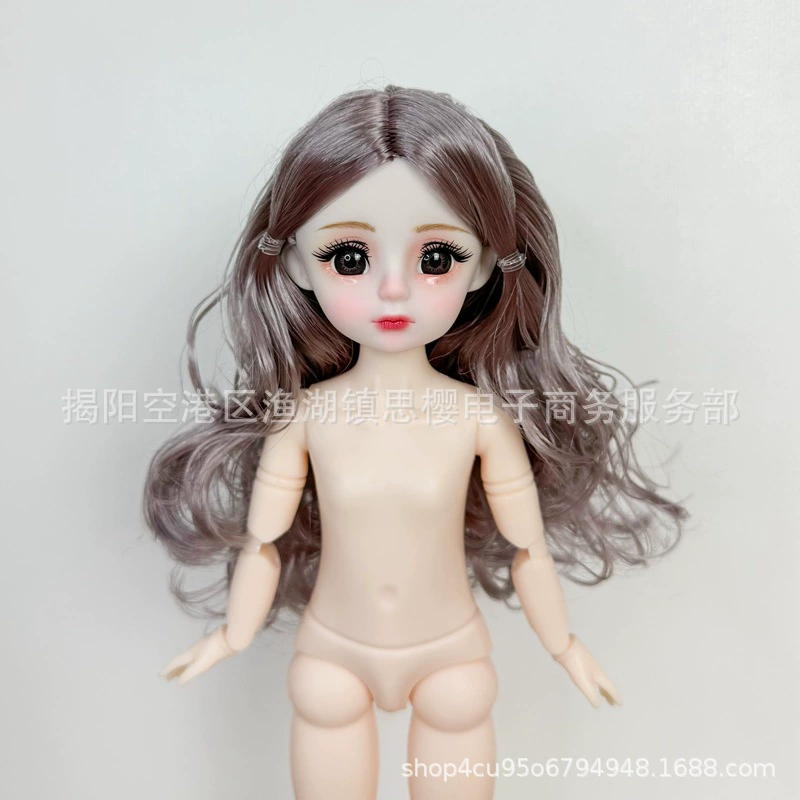 [Школьный цветок макияж] 30 см 6 точек, BJD тело голая кукла 20 суставов 3D настоящие глаза, нэфане кукла девочка игрушки