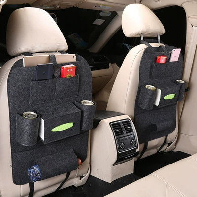 Seat Back Storage Bag, Felt | Car storage bag/box