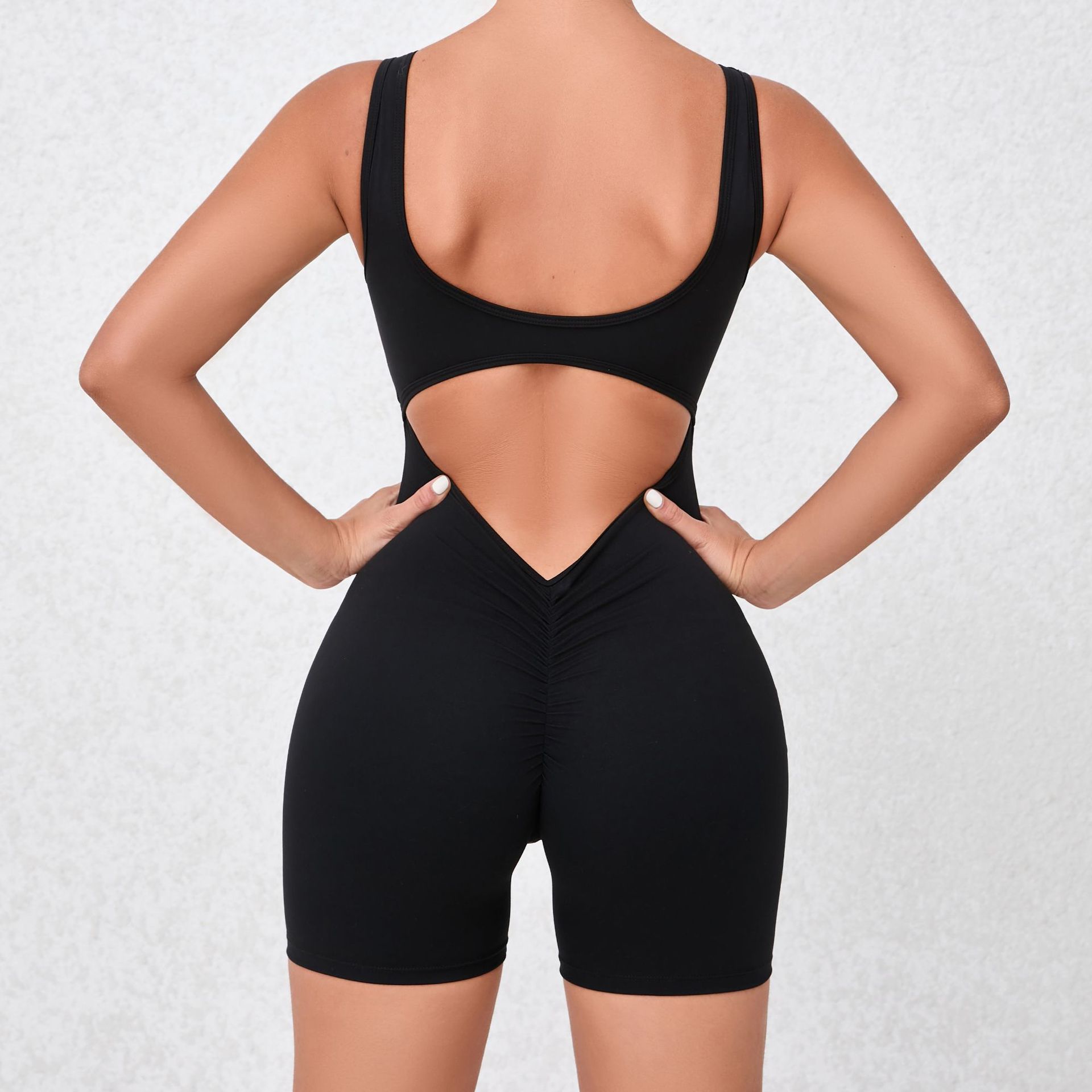 163g Weight Shorts Pants Length Nylon, Spandex Fabric Type Rompers Pants Type Fitness, Running Occasion Solid Color Pattern Spring&Summer Season Basic, Sport Style Style Basic Sport Style Solid Color Nylon Spandex Tracksuit Rompers 35