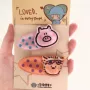 手绘波点少女可爱鸭嘴夹