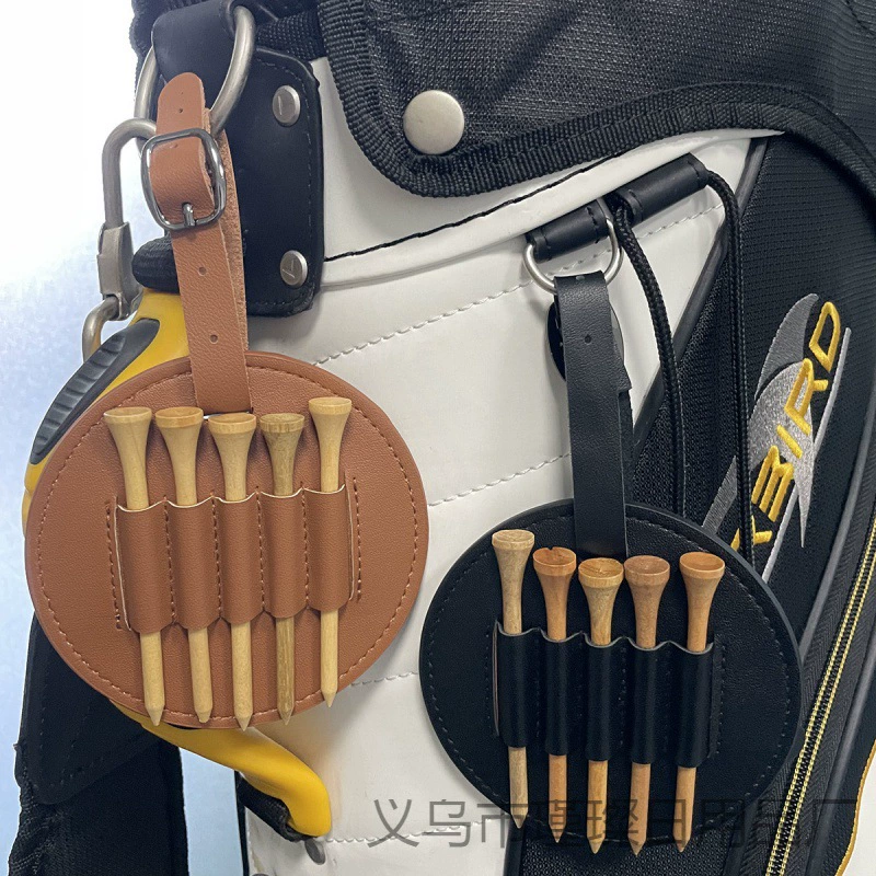 В наличии Гольф для хранения ногтей кожаный чехол тройник висит аксессуары для гольфа/расходные материалы Гольф гвоздь сиденье