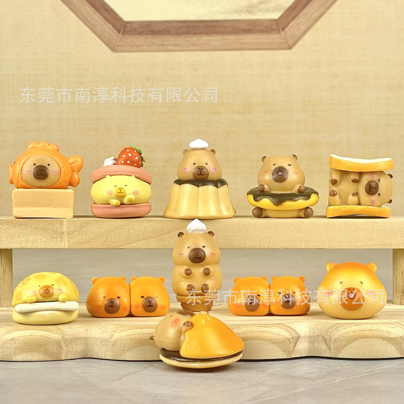 水豚噜噜手办盲盒玩具卡皮巴拉小憨豆公仔扭蛋娃娃机摆件代发|undefined