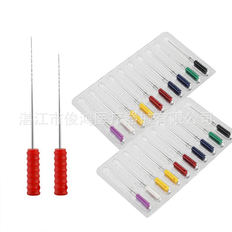 Puller dental aguja mano mango aguja material oral 21mm 25mm puller aguja mano puller aguja mezclado