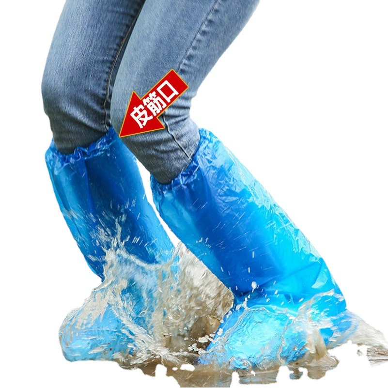 Одноразовые резиновые сапоги бахилы, уличные водонепроницаемые пескостойкие прозрачные пластиковые чехлы для ног, утолщенные износостойкие изоляционные, непромокаемые, Нескользящие