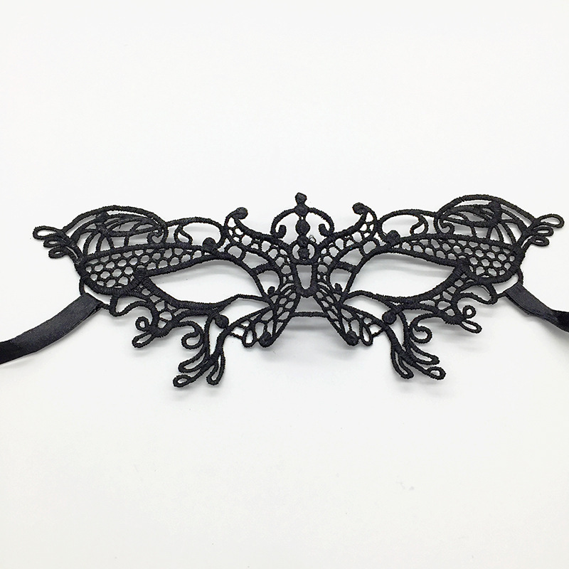 Carnaval negro amorfo rendimiento de encaje disfraz de máscara media cara Halloween bar espectáculo eyewear mayorista TK