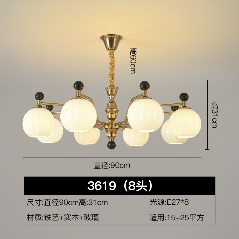 Lámpara de vela vintage americana lámpara de sala de estar lámpara principal atmósfera dormitorio comedor estilo francés medieval villa escalera lámpara