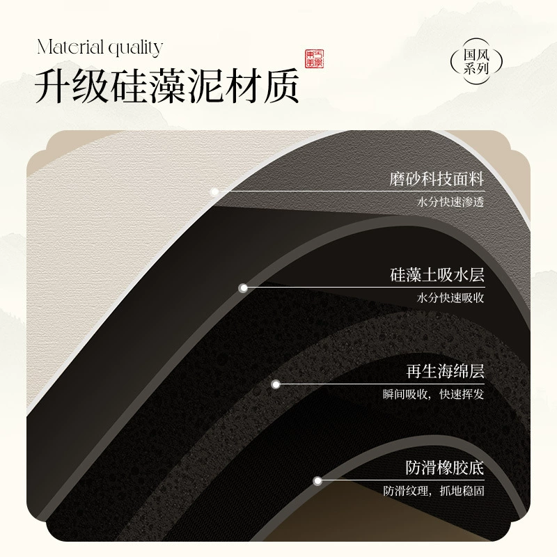 New Chinese style lotus leaf diatom mud tea mat tea mat draining mat tea table mat insulating water absorbing place mat Chinese style coaster