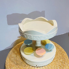 Two-Story Carousel Dessert Machine with Automatic Rotating Cake Display for Birthday Parties and Valentine's Day Gifts