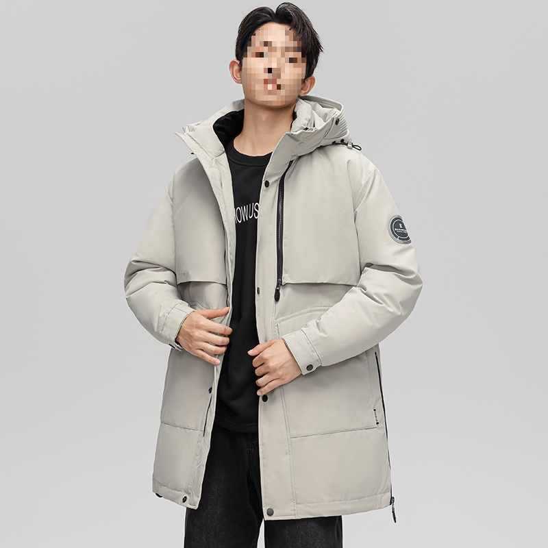 [New National Standard 90% Goose down - down Jacket] Goose down Mid-Length High-Quality Ski Suit Hooded Outwear