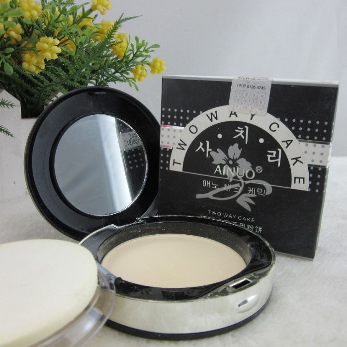 爱诺清新恒丽两用粉饼干粉湿粉闪粉遮瑕定妆持久提亮肤色女士批发