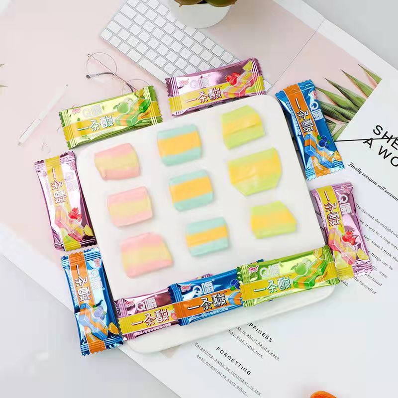 利强Q嚼整盒168克多种口味糖果休闲小零食品甜礼品软奶糖球