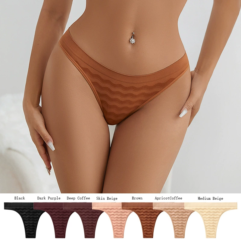 Бесшовное дышащее простое сексуальное Т-образное Спортивное нижнее белье для йоги, европейские и американские женские стринги с низкой талией больших размеров