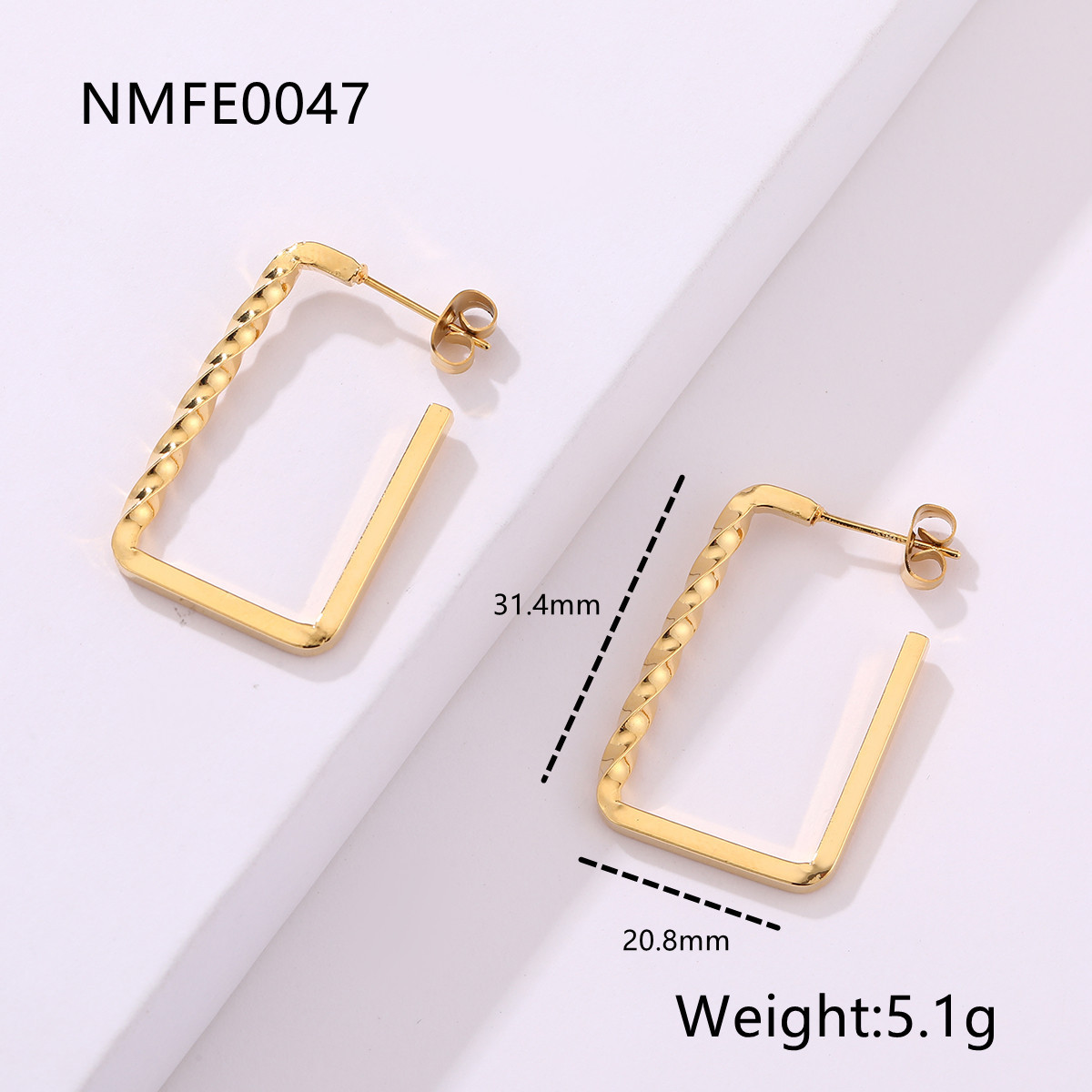 10g Weight Earrings Classification 1 Pair Quantity Daily, Shopping Occasion Stainless Steel Material Geometric, Heart Shape Pattern Women's Gender Plating Design Retro Style 1 Pair Retro Lady Geometric Heart Shape Plating Stainless Steel Earrings 8