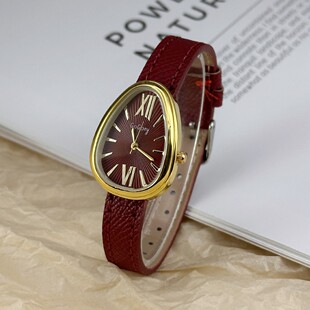 Hot-selling Quartz Watch Snake Head Ankora Red Belt Watch Women's Niche Fashion Light Luxury High-end Foreign Trade Women's Watch