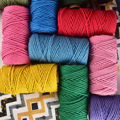 Colorful jute rope 4.5mm handmade with hanging tag rope packaging rope decorative rope braiding rope accessory photo wall