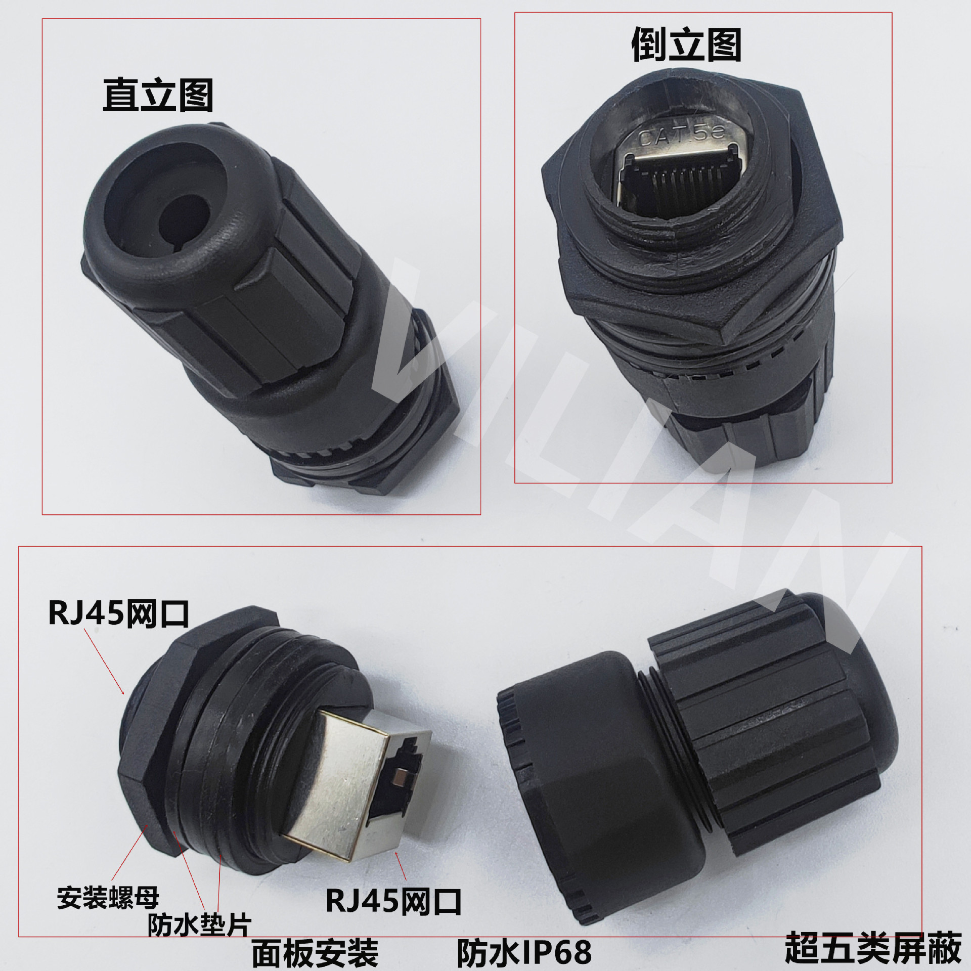 M25����������RJ45��̫��8P8C�����߶Խ��ӳ���ˮ��������������