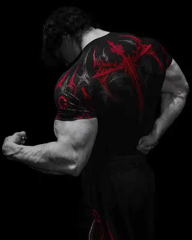 Short-sleeved Breathedivinity Cross-border American-style High-elastic Trendy Tight-fitting Shirt, Milk Silk Sports 008_viptrois.com