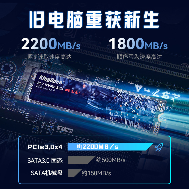 KingSpec PCIe 2280 внутренний SSD-диск