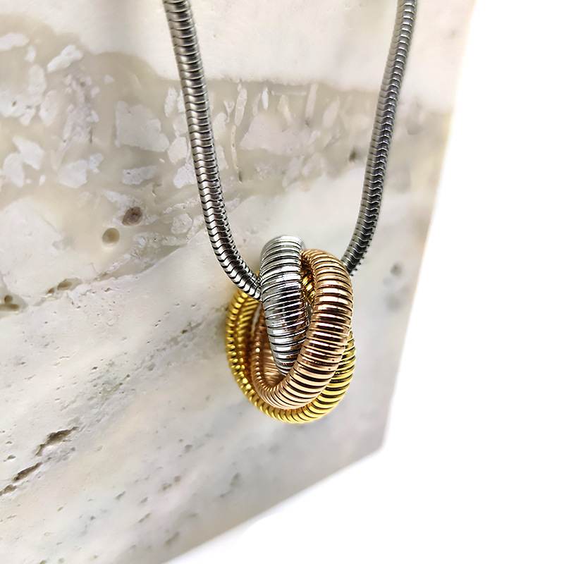 25g Weight 304 Stainless Steel Pendant Material Pendant Necklace Classification 304 Stainless Steel Chain Material Twisted Rope Chain Chain Type 1 Piece Quantity Casual, Street Occasion 304 Stainless Steel Material Geometric Pattern Unisex Gender Simple Style, Streetwear Style Wholesale Jewelry Simple Style Streetwear Geometric 304 Stainless Steel Pendant Necklace 4