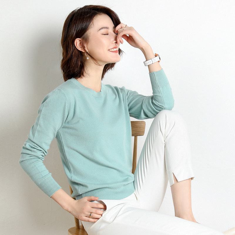 Autumn New Women's Clothing Spring & Fall Round Neck Non-Wool Long-Sleeved Bottoming Shirt Knitted Pullover Knitwear Women's Cross-Border Knitted Knitwear Autumn New Women's Clothing Spring & Fall Round Neck Non-Wool Long-Sleeved Bottoming Shirt Knitted Pullover Knitwear Women's Cross-Border Knitted Knitwear