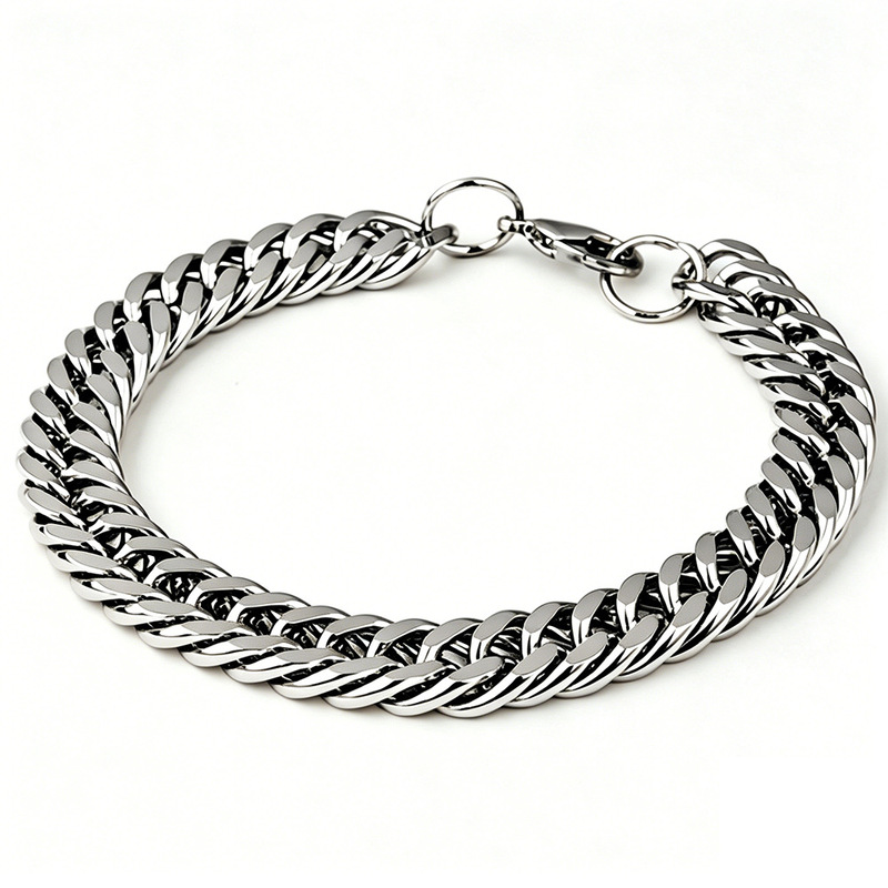 2026 Pure Stainless Steel Bracelet, Thick and Flat Bracelet for Women and Men, Stylish and Trendy Business Accessory Bracelet 2026 Pure Stainless Steel Bracelet, Thick and Flat Bracelet for Women and Men, Stylish and Trendy Business Accessory Bracelet